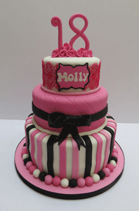 Pink and Girly 18th Cake